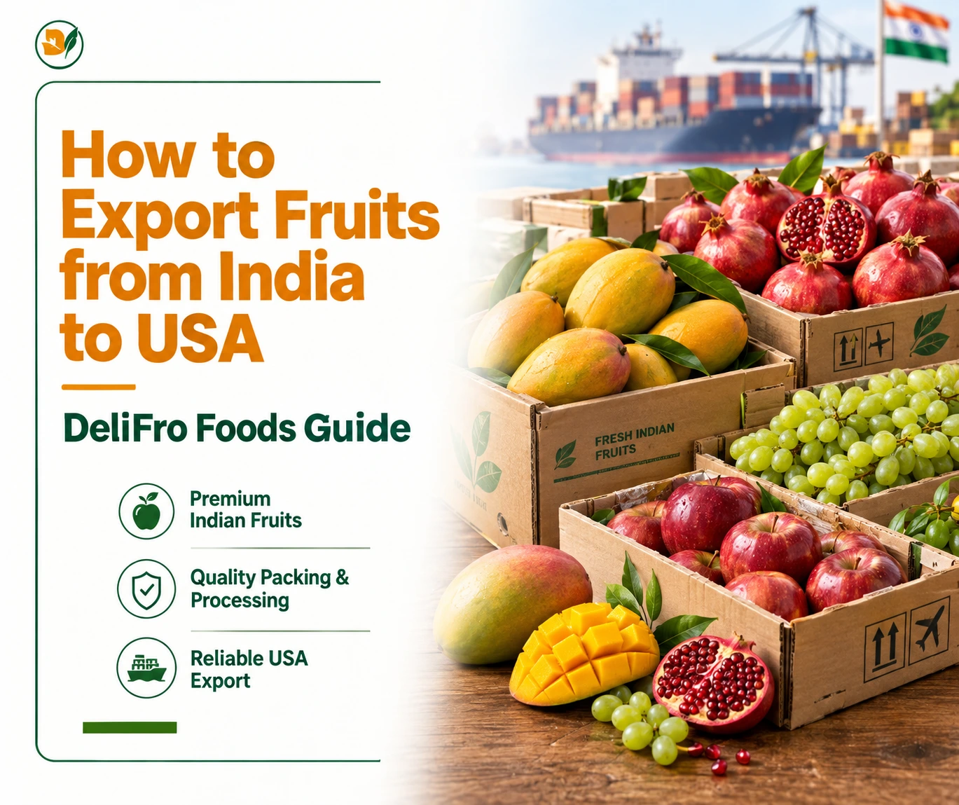 How to export fruits from India to USA with DeliFro Foods